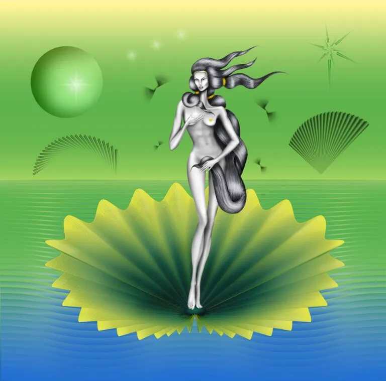 Illustration 5 Aphrodite Goddess Heart Chakra SoHamPaz s